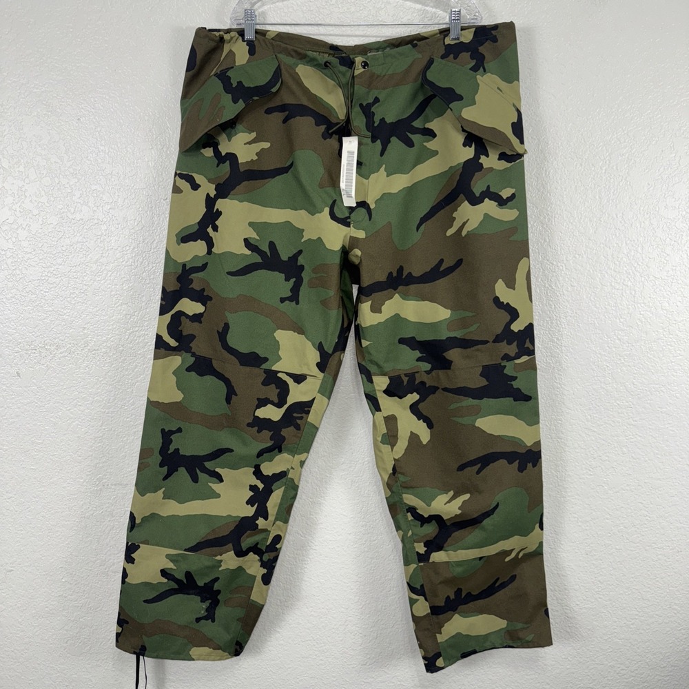 NWT Cold Weather Men XL Regular Camo Pants Trousers Woodland GORE TEX SEAM